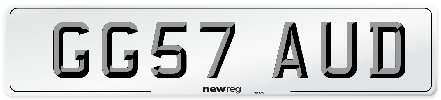 GG57 AUD Number Plate from New Reg